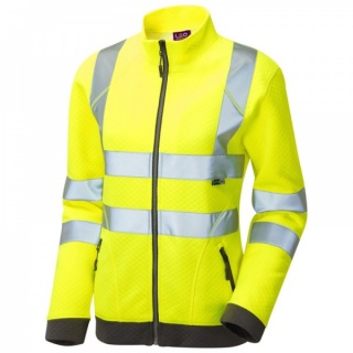 Leo Workwear SSL03-Y Hollicombe ISO 20471 Class 2 Womens EcoViz Sweatshirt Yellow